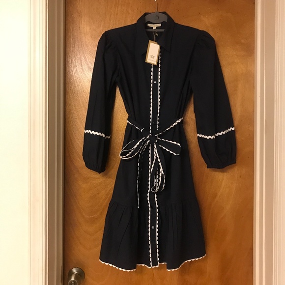 Kings Road Sailor Coastal Nautical Puff Sleeve dress - Picture 1 of 4